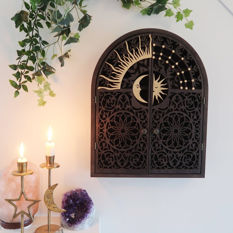 Coppermon Witchy Decor Celestial Arch Cabinet- Witchy Gifts, Witchy Decor, Witchy Stuff, Witchy Art, Witchy Aesthetic, Witchcraft Supplies